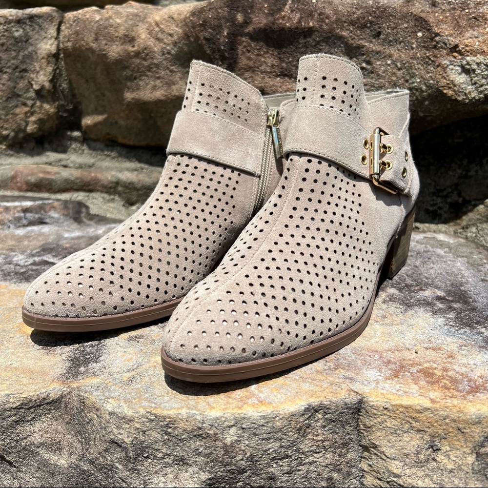 Karl Lagerfeld | Perforated Ankle Booties | 8M